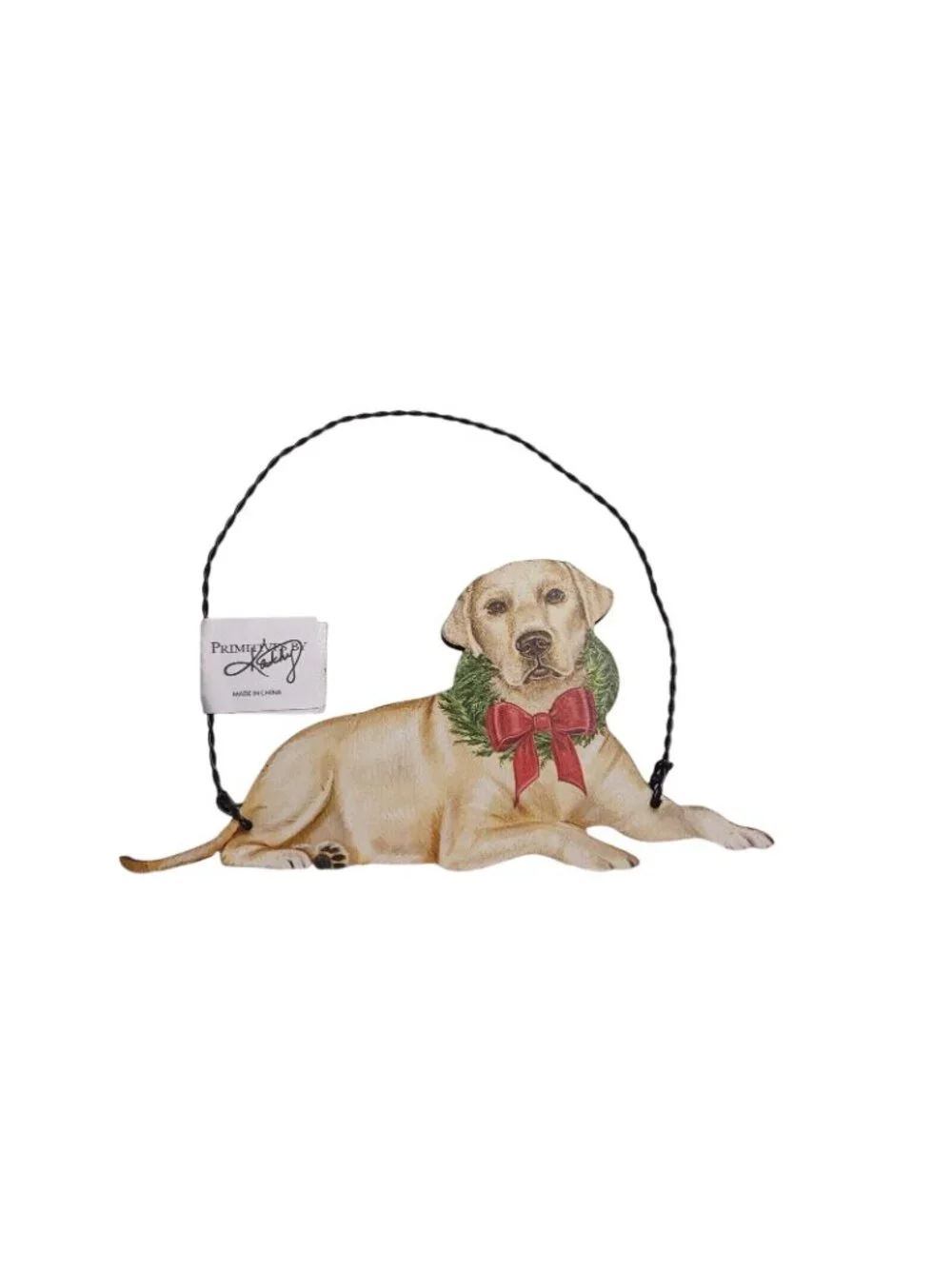 Primitives By Kathy Christmas Yellow Labrador Hanging Ornament Christmas Gift